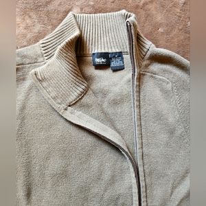 Massimo Medium Size Full Zip Green Sweater